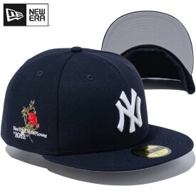 ニューエラ キャップ NEW ERA CAP 59FIFTY MLB State Flowers ニューヨーク ヤンキース ニューエラキャップ MLB メジャーリーグ ベースボールキャップ NEWERA メンズ 帽子 正規品 人気 おしゃれ かっこいい ブランド 大きい サイズ ネイビー 14109881