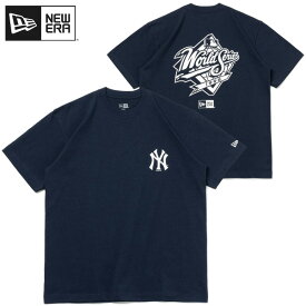 ポイント2倍 ニューエラ Tシャツ NEW ERA 半袖 コットン Tシャツ MLB Apparel World Series ニューヨーク ヤンキース ニューエラtシャツ ウェア メンズ スポーツ おしゃれ かっこいい 人気 ブランド 正規品 レギュラーフィット ユニセックス 夏 ネイビー 14121893