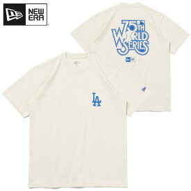 ポイント2倍 ニューエラ Tシャツ NEW ERA 半袖 コットン Tシャツ MLB Apparel World Series ロサンゼルス ドジャース ニューエラtシャツ ウェア メンズ スポーツ おしゃれ かっこいい 人気 ブランド 正規品 レギュラーフィット ユニセックス 夏 ストーン 14121895