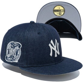 ニューエラ キャップ ヤンキース 59FIFTY NEW ERA CAP ニューヨーク・ヤンキース Subway Series デニム サイドパッチ 帽子 ベースボールキャップ メンズ ユニセックス 大きい 小さい サイズ 深め 国内正規 オールシーズン ウォッシュドデニム 14109879