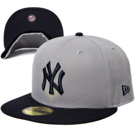 ニューエラ キャップ NEW ERA CAP 59FIFTY KINGS 別注 ニューヨーク ヤンキース メンズ レディース 帽子 MLB メジャーリーグ ベースボールキャップ カスタム ブランド オールシーズン グレー ネイビーバイザー 55.8cm～63.5cm 70763285