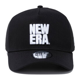 ニューエラ キャップ 送料無料 NEW ERA 9FORTY A-Frame スクエアロゴ ニューエラキャップ 正規取扱店 スナップバック 帽子 ユニセックス ブラック × ホワイト 56.8cm～60.6cm 13552087