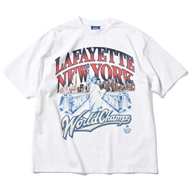 ポイント10倍 LFYT ラファイエット Tシャツ WORLD CHAMPS TEE TYPE-7 VINTAGE EDITION メンズ レディース ヴィンテージTシャツ 黒 ブラック おしゃれ かっこいい おすすめ 人気 ブランド LAFAYETTE エルエフワイティー 正規品 ユニセックス オールシーズン LS240102