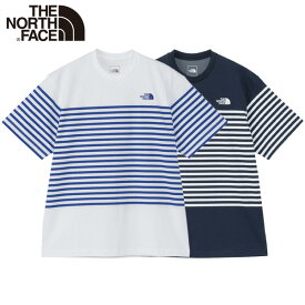 ポイント2倍 ノースフェイス Tシャツ THE NORTH FACE ノースフェイスTシャツ メンズ ボーダー tシャツ 半袖 速乾 UV おしゃれ おすすめ 人気 ブランド 正規品 ショートスリーブパネルボーダーティー 大きい サイズ ユニセックス レディース 夏 NT32406