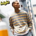 ヘイト スウェット HAIGHT BORDER SWEAT トレーナー メンズ ボーダー クルーネック おしゃれ かっこいい 人気 ブランド haight 正規品 ヘイトスウェット 長袖 大きい サイズ 裏地 パイル 綿 コットン 100% オールシーズン ユニセックス HTAW-243002