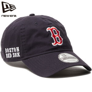 ニューエラ キャップ NEW ERA 9TWENTY ボストン レッドソックス ネイビー MLB サイド刺繍 ローキャップ メンズ レディース ユニセックス コットン素材 調整可 浅め ストリート ファッション おし