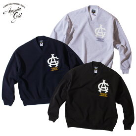 アカプルコゴールド スウェット ACAPULCO GOLD PREP V-NECK SWEATSHIRT Vネック トレーナー 裏起毛 ボックスシルエット メンズ MADE IN USA 14オンス 短丈 幅広 ストリート ファッション アメカジ カジュアル おしゃれ プレゼント ギフト AG25AW001