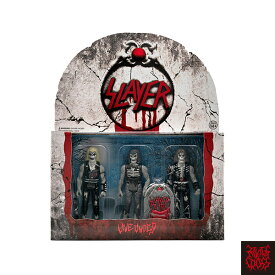 SLAYER（スレイヤー）Slayer ReAction Figure - Live Undead (3-Pack) SUPER7 / スーパー7 リアクション フィギュア トイ ホビー おもちゃ アメリカ雑貨 アメリカン雑貨 ホラー映画 スラッシュメタル ヘビーメタル バンド 公式 オフィシャル ライセンス ライブアンデッド