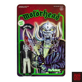 MOTORHEAD（モーターヘッド）Motorhead ReAction Figure - Warpig (Glow in the Dark) SUPER7 / スーパー7 リアクション フィギュア トイ ホビー おもちゃ アメリカ雑貨 アメリカン雑貨 ロック ヘビーメタル バンド公式 オフィシャル ライセンス