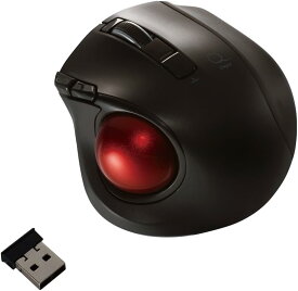 Digio2 Q 小型 トラックボール 2.4GHz ワイヤレスマウス 静音 5ボタン ブラック 48358