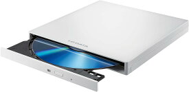 アイ・オー・データ ポータブルDVDドライブ 保存ソフト付き Type-C/USB A搭載 Win/Mac両対応 バスパワー ホワイト DVRP-UC8W (233)