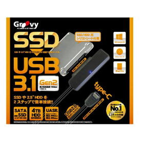 GROOVY [SATA ⇔ USB-C] 3.1接続ケーブル ブラック UD-3102P
