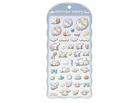 コットンパフィーシール シナモロール クラックス ぷっくり 立体 スマホデコ 推し活