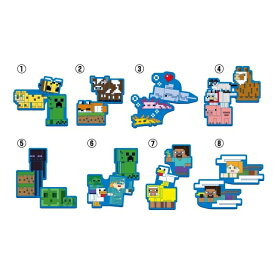 エンスカイ マインクラフト ラバークリップ2 BOX商品 全8種 8個入り 約50×45×25mm