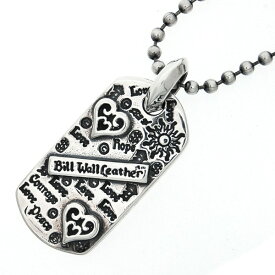 ビルウォールレザー　Bill Wall LeatherGraffiti Dog Tag w/ 2 Hearts and Ball Chainグラフィティドッグタグ w/2ハート＆ボールチェーンDT633　ボールチェーン約61cm付