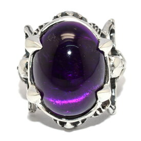 クレイジーピッグ　CRAZY PIG DESIGNS　Twin Skeleton Stone Ring/ Amethyst ツインスケルトン アメジスト #1054