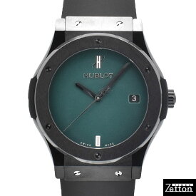 ウブロ HUBLOT クラシックフュージョン ブラックセラミック ブリティッシュグリーン YOSHIDAスペシャル 511.CM.5270.RX.MYOS 88本限定 自動巻き グリーン 45mm メンズ USED 中古