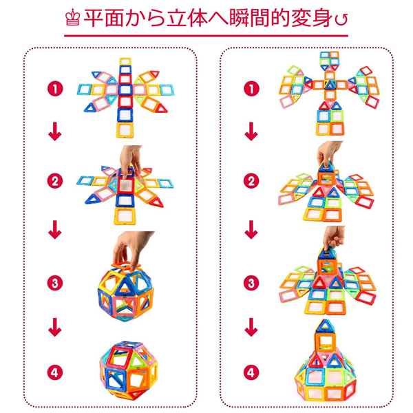 楽天市場】【日本国内直送】マグネットブロック おもちゃ ３歳４歳５歳
