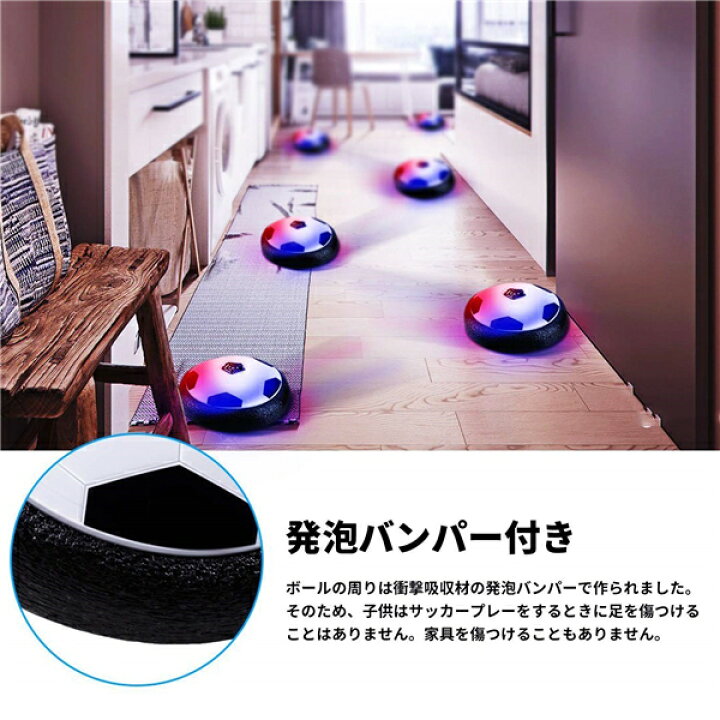 送料無料 当日発送可能 サッカー版 エアホッケー ゴール付き フルセット Ledライト搭載 エアーサッカー Rmladv Com Br