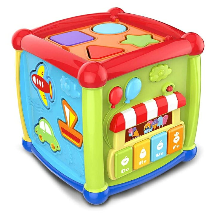 楽天市場 メロディぱずるボックス 遊びいっぱい音楽おもちゃ 型はめ 音の出る赤ちゃんおもちゃ たのしく知育 やみつきボックス 海外通販 Kingstar