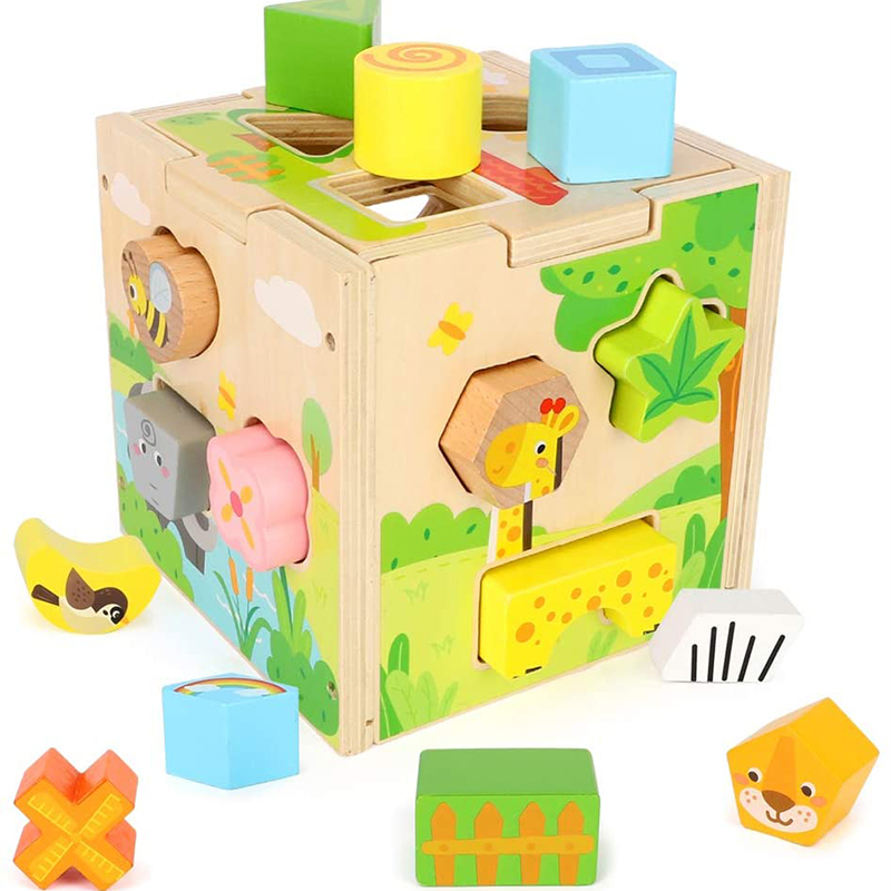 楽天市場】型はめパズルボックス 木製キューブパズル 知育玩具 形 