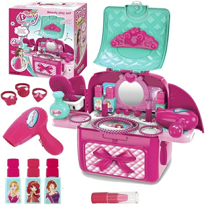 楽天市場 おままごと ドレッサーおもちゃ 女の子 23pcs メイクごっこ遊び お化粧おままごと メイクアップ メイクセット お化粧おままごと お化粧 男の子 女の子 おもちゃ かわいい リュックサック形 プレゼント 海外通販 Kingstar