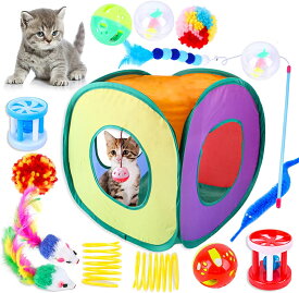 猫 おもちゃ 15PCS 子猫 おもちゃセット 折りたたみ可能 猫 玩具 猫のテント トンネル 屋内 猫のためのインタラクティブな 猫のおもちゃ 猫のおもちゃインタラクティブな 猫おもちゃ 猫 グッズ 猫 の おもちゃ ランキング 猫の羽のおもちゃ