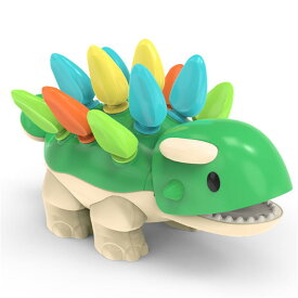 赤ちゃん おもちゃ ステゴサウルス 指先知育 数・形・色パズル【海外通販】