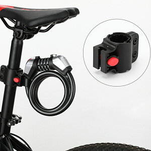 自転車ロック ダイヤルロック ケーブルロック 盗難防止用 LEDライト付き ワイヤーロック 1350mm 4桁ダイヤル式 鍵不要 パスワードが自由設定 軽量 防水 亜鉛合金 頑丈 錆びにくい 極太【海外通
