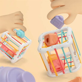 指先の知育 赤ちゃん おもちゃ はめ込みボックス ブロック 6個セット 【海外通販】