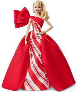 【ポイント2倍】【訳あり】バービーシグネチャー 2019 ホリデードール Barbie 2019 Holiday Doll, Blonde Mattel FXF01 人形 バービー人形 本体 コレクター