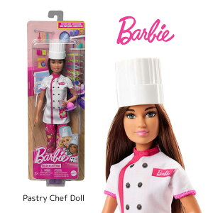 y|Cg2{zo[r[ peBVGh[ Barbie Doll & Accessories, Career Pastry Chef Doll with Hat, and Cake Slice HKT67 MATTEL o[r[l` ܂܂ P[LEl { Mtg v[g