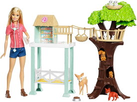 【本日ポイント2倍】バービー アニマルレスキューセンター ドール & プレイセット (Barbie Doll and Animal Rescue Center with 8 Animals /FCP78 /MATTEL社/人形 動物 うさぎ りす きつね 鹿 動物愛護)