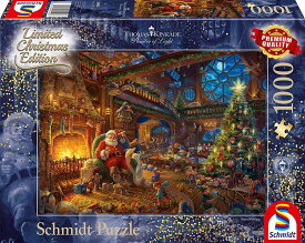 【只今ポイント2倍】ジグソーパズル 1000ピース 「サンタクロースのクリスマス」 トーマス・キンケード (Der Weihnachtsmann und Seine Wichtel, 1.000 Teile Puzzle Thomas Kinkade Schmidt Spiele Puzzle 59494)