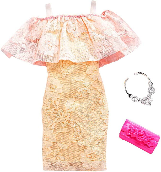 楽天市場 バービー ファッション パック レースのワンピース Barbie Mattel Fxj06 服 かばん アクセサリー 王様のおもちゃ 楽天市場店
