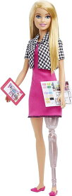 【只今ポイント2倍】バービー人形 インテリアデザイナー ドール (Barbie Interior Designer Doll, Blonde, Pink Dress & Houndstooth Jacket, Prosthetic Leg, Tablet & Design Sheet/ MATTEL/ HCN12 / タブレット 設計図 義足)