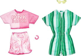 【只今ポイント2倍】バービー・ケン ファッションパック 2着セット (Pink Dream) 洋服 アクセサリー サングラス バングル (Barbie Fashions MATTEL HJT40)
