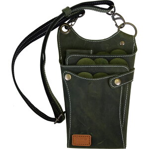 シザーケース 本革 7丁+コームタイプ イタリア製レザー オイルレザー モスグリーン ミッドナイトブルー ワインレッド トリマー 美容師 理容 サロン シザーバッグ シザーバック シザーベルト