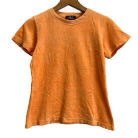 A.P.C.　Tシャツ　半袖　カットソー　トップス　クルーネック　コットン　無地　シンプル　パイル地　フランス製　古着