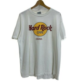 【中古】　Hard Rock CAFE　Tシャツ　半袖　カットソー　トップス　クルーネック　ロゴT　ブランドロゴ　プリント　OSAKA　オーバーサイズ　USA製　古着　/1953