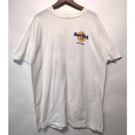 Hard Rock CAFE　Tシャツ　90's vintage　半袖　クルーネック　プリント　ブランドロゴ　両面プリント　オーバーサイズ　ビックサイズ　大きめ　USA製　古着