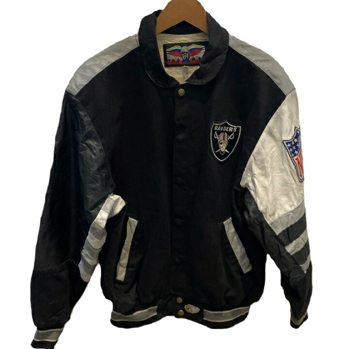楽天市場】JEFF HAMILTON RAIDERS スタジャン レザージャケット 古着 