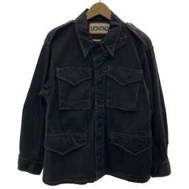 【中古】　MONITALY　カバーオール　ジャケット　無地　フロントポケット　エポーレット　古着