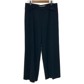 【中古】　KEIKO KISHI by nosh　スラックス　イージーパンツ　ジップフライ　無地　センタープレス　日本製　古着