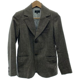 【中古】　A.P.C.　テーラードジャケット　ウールジャケット　シングルボタン　ヘリンボーン　古着