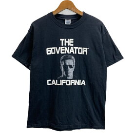 PRO WEIGHT　Tシャツ　半袖　カットソー　トップス　クルーネック　コットン　プリント　人物　THE GOVENATOR　CALIFORNIA　USA製　古着