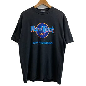 Hanes BEEF-T　Hard Rock CAFE　Tシャツ　90’s vintage　半袖　カットソー　トップス　クルーネック　コットン　プリント　SAN FRANCISCO　USA製　古着