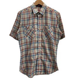 Levi's　チェックシャツ　70's vintage　半袖シャツ　シャツ　トップス　レギュラーカラー　胸ポケット　スモールe　620040496　102589　USA製　アメカジ　カジュアル　古着