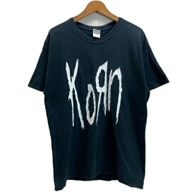 GILDAN　KORN　バンT　Tシャツ　半袖　クルーネック　コットン　ワールドツアー　(C)2014　ヘヴィメタル　オーバーサイズ　ビックサイズ　大きめ　古着
