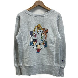 Champion REVERSE WEAVE　スウェット　長袖　トレーナー　クルーネック　裏起毛　キャラクター　ディズニー　プリント　(C)DISNEY　アメカジ　古着